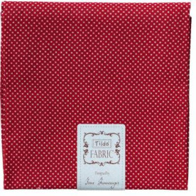 Ткань для рукоделия Мелкий Горошек красного цвета 55х50 см от Tilda