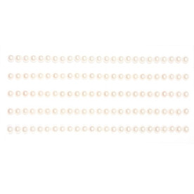 Напівперлини білого кольору на клейовий основі, 4 мм, 125 шт,  ScrapBerry's