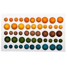 Набір гранованих камінчиків в теплих тонах, 50 шт,  ScrapBerry's