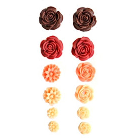 Набір кабошонов на клейовий основі Червоні тони, 12 шт від ScrapBerry's