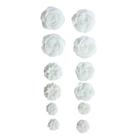 Набір кабошонов на клейовий основі білого кольору, 12 шт від ScrapBerry's