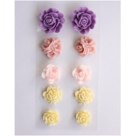 Набор самоклеящихся розочек Цвета Заката, 10 шт от ScrapBerry's