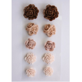 Набор самоклеящихся розочек Ретро, 10 шт от ScrapBerry's