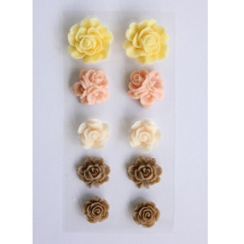 Набор самоклеящихся розочек Шебби, 10 шт от ScrapBerry's