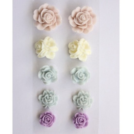 Набор самоклеящихся розочек Пастель, 10 шт от ScrapBerry's