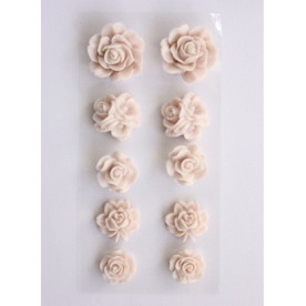 Набор самоклеящихся розочек нежно-розового цвета, 10 шт от ScrapBerry's