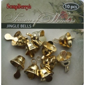 Набор золотых Колокольчиков, 10 шт, 11х9 мм от ScrapBerry's