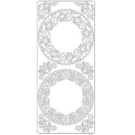 Контурные наклейки "Ажурная салфетка" золотого цвета, ScrapBerry's
