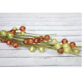Гілочка з намистинами червоно-жовтого кольору, 36 см від ScrapBerry's.