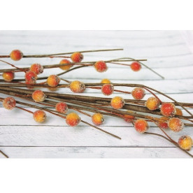 Гілочка з ягідками червоно-жовтого кольору в обсипання, 40 см від ScrapBerry's