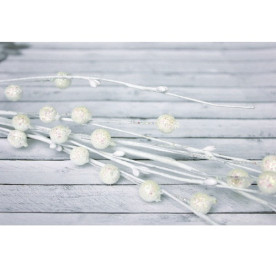 Веточка с ягодками в сахарной обсыпке с глиттером, 38 см от ScrapBerry's