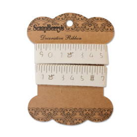 Хлопковая ленточка "Сантиметр с картинками", 15 мм, 2 м от ScrapBerry's.