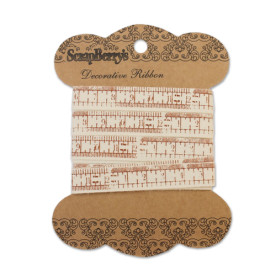 Бавовняна стрічка "Сантиметр. Шеббі", 10 мм, 2 м від ScrapBerry's