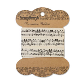 Хлопковая ленточка "Нотки", 14 мм, 2 м от ScrapBerry's