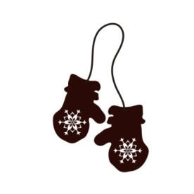 Акриловый штамп Варежки 2.1х3.2 см