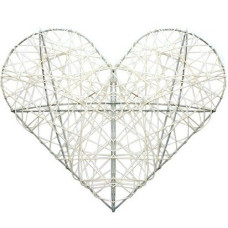 Декоративное Сердечко белого цвета, 25 см от ScrapBerry's