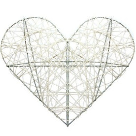 Декоративне Сердечко білого кольору, 25 см від ScrapBerry's