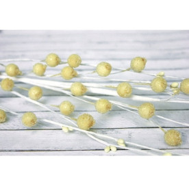 Веточка белого цвета с ягодками в обсыпке, 39 см от ScrapBerry's