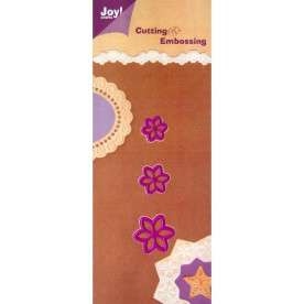 Ножі для тиснення і вирізання Pointed 6 Petal Flowers 3 шт від Joy! Crafts