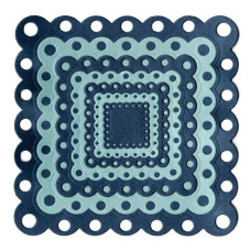 Ножі для тиснення і вирізання Eyelet Squares 7 шт від We R Memory Keepers