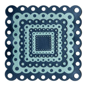 Ножі для тиснення і вирізання Eyelet Squares 7 шт від We R Memory Keepers