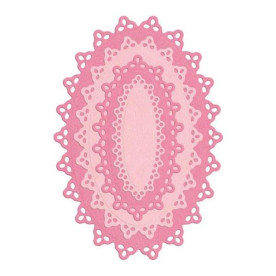 Ножі для тиснення і вирізання Doily Ovals, 4 шт від We R Memory Keepers