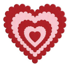 Ножі для тиснення і вирізання Scallop Hearts, 5 шт від We R Memory Keepers