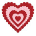 Ножі для тиснення і вирізання Scallop Hearts, 5 шт від We R Memory Keepers