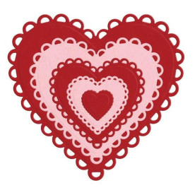 Ножі для тиснення і вирізання Lace Hearts, 5 шт від We R Memory Keepers