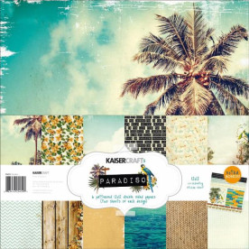 Набор бумаги Paradiso 30х30 см 12 листов + наклейки от Kaisercraft