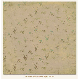 Односторонній скраппапір Antique Flowers - Life Stories від My Mind's Eye