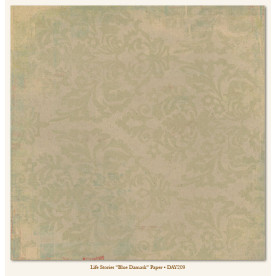 Односторонній скраппапір Blue Damask - Life Stories від My Mind's Eye