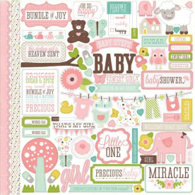 Наклейки Bundle Of Joy Girl 30х30 см від Echo Park