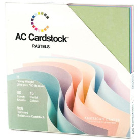 Набір текстурного кардстока Pastels 15 аркушів 20х20 см від American Crafts