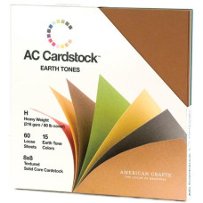 Набір текстурного кардстока Earthtones 15 аркушів 20х20 см від American Crafts