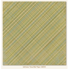 Односторонній скраппапір Green Plaid - Life Stories від My Mind's Eye