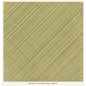 Односторонняя скрапбумага Green Plaid - Life Stories от My Mind's Eye