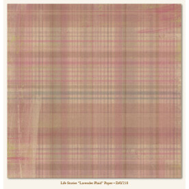 Односторонній скраппапір Lavender Plaid - Life Stories від My Mind's Eye