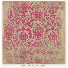 Односторонній скраппапір Pink Damask - Life Stories від My Mind's Eye