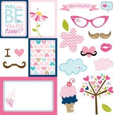 Бумага для скрапбукинга Borders and Cute Cuts 30х30 см от Bella Blvd