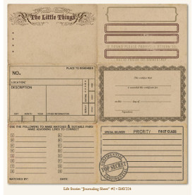 Односторонній скраппапір Journaling Sheet # 2 - Life Stories від My Mind's Eye