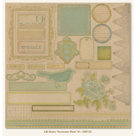 Лист высечек Accessories Sheet #1 - Life Stories от My Mind's Eye