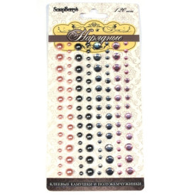 Набор полужемчужин и страз Нарядные, 120 шт от ScrapBerry's