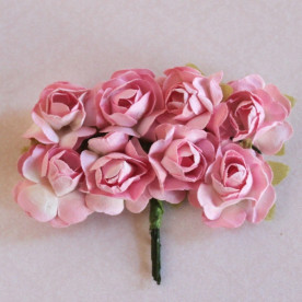 Набор розочек розового цвета, 25 мм, 8 шт от Hobby and You