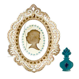 Набор ножей для вырезания Victorian Cameo, Frame & Perfume Bottle, 3 шт от Sizzix