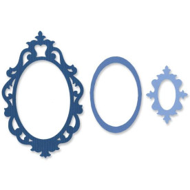 Набор ножей для вырезания Fancy Frame Oval, 4 шт от Sizzix