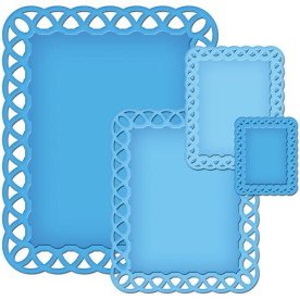 Набір ножів для вирізання та тиснення Lattice Rectangles, 4 шт від Spellbinders