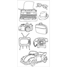 Набор акриловых штампов So Retro, 20х10 см, Claudine Hellmuth
