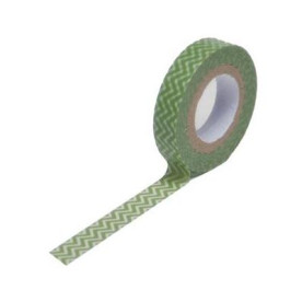 Бумажный скотч Green Chevron 9 м, 15 мм от компании Queen and Co