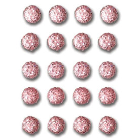 Прикраси зі стразами Light Pink Twinkle Goosebumps, 20 шт,  Queen and Co